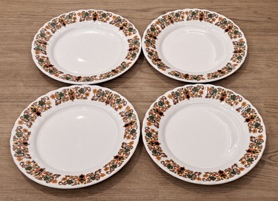 MAYFAIR KERAMIK BONE CHINA HERBST BLUMEN BEILAGENTELLER x4 SET KONVOLUT UNTERTASSEN