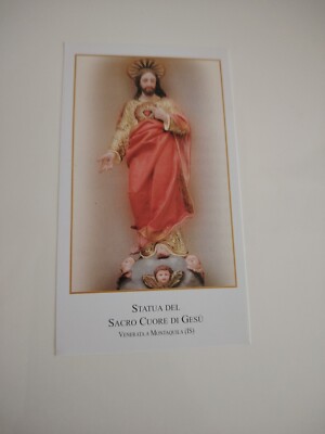 Heilig-Jesu-Jesu-Statue, mit Gebet Holy Card S24