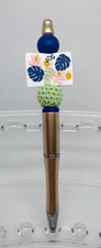 Cute Floral Beaded Ink Pen Black Ink - Free Refill
