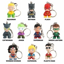 DC Universe Comics 1.5' Kidrobot Vinyl Key Chain 10 Different Characters Zipper