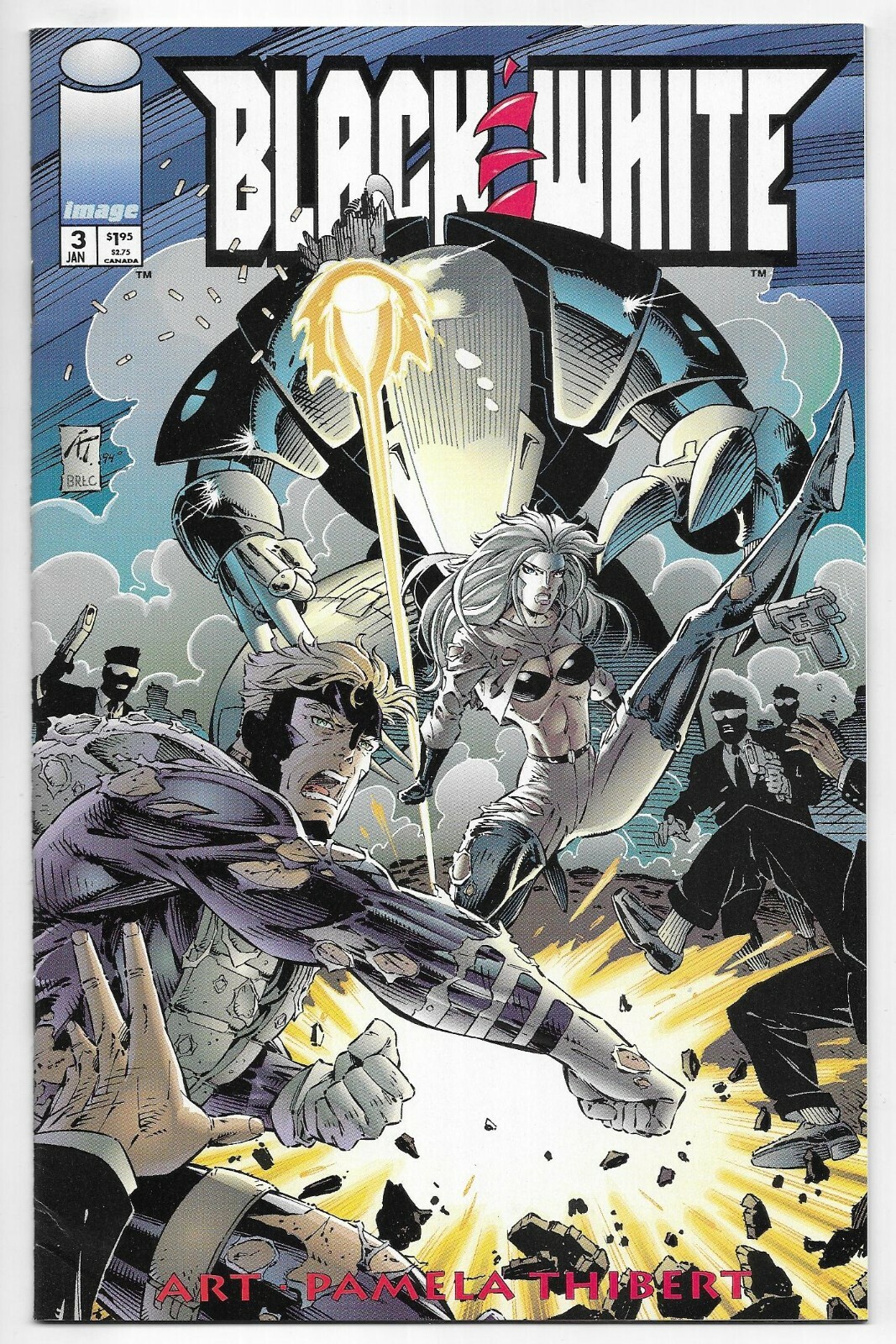 BLACK and WHITE 3 MODERN AGE IMAGE COMIC BOOK Art Pamela Thibert