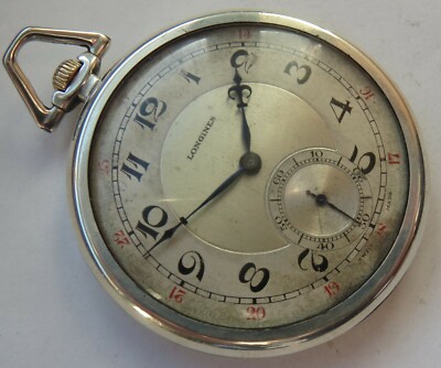 Longines Pocket Watch open face silver 