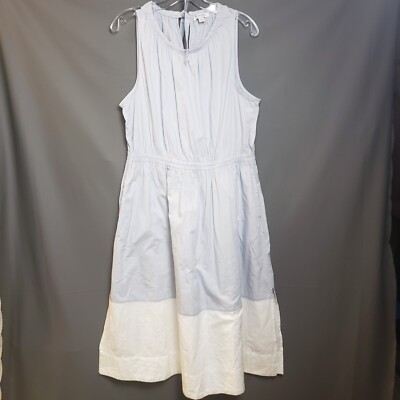 FREE ASSEMBLY Dress Womens Large Light Blue White Fit Flare Midi Elastic Waist | eBay FREE ASSEMBLY Dress Womens Large Light Blue White Fit Flare Midi Elastic Waist | eBay