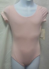 CAPEZIO SHORT SLEEVE PINK LEOTARD COT/LYC CHILD CC400C
