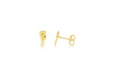 14K YELLOW GOLD KEY STUD EARRINGS