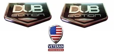TWO- 3D DUB EDITION Universal Car Badge Emblem StickOn Hood Fender Trunk for 300
