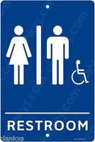 Handicapped Equipped Restroom 8 X 12 Aluminum Sign Made In Usa Uv Protected Handicapped Equipped Restroom 8 X 12 Aluminum Sign Made In Usa Uv Protected
