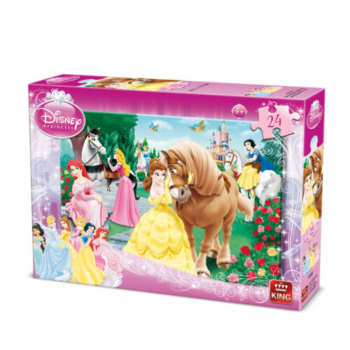 Child Girls 24 Piece Jigsaw Puzzle Disney Princess Belle Ariel Snow White 05160B - Bild 1 von 1