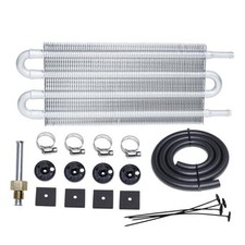 Transmission Oil Cooler Kit, Aluminium alloy Radiator with 5/16" Tube and Hose