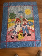 Vintage Raggedy Ann And Andy Baby Blanket Security