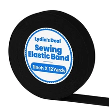 Lydia's Deal Elastic Bands for Sewing Wide 1 Inch x 12 Yards,High Elasticity ...