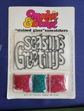 Seasons Greetings Makit Bakit Christmas Ornament Suncatcher Form Baking Crystals