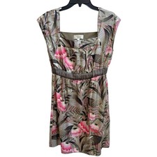 Anthropologie Moulinette Soeurs Twilight Garden Floral Silk Dress Sz 6 Fit Flare