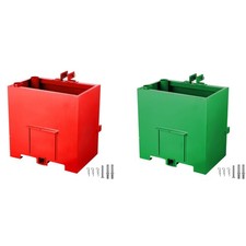 Ballast Box 3 Point Category 1 Tractor Heavy Duty 800lbs Counterweight Green/red
