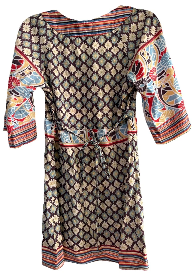 Y2K Nolita Babydoll Top Wmns Fada Boho Festival Hippie Gravata Traseira Dolman Manga - Imagem 2 de 4