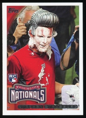 Stephen Strasburg 2010 Topps #661 Pie In The Face SP SSP Rookie RC Nationals