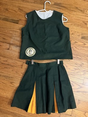 Vintage 1950s Shawnee Mission South SMS Raiders Cheerleader Uniform Kansas Wool