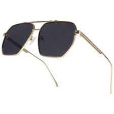 Oversized Square Sunglasses for Women Men Trendy Big Polarized Aviator Shades...