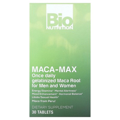 Bio Nutrition Maca Max 1 000 mg 30 Tablets Dairy-Free, Preservative-Free,