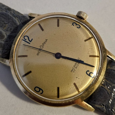 Vintage Men's Watch ''BERGANA'' Cal. ''ETA 2391'' 17 Rub 34mm ''Swiss Minimal'' 1964