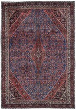 Vintage Hand-Knotted Tribal Floral Design Oriental Large Carpet Rug 8x11ft