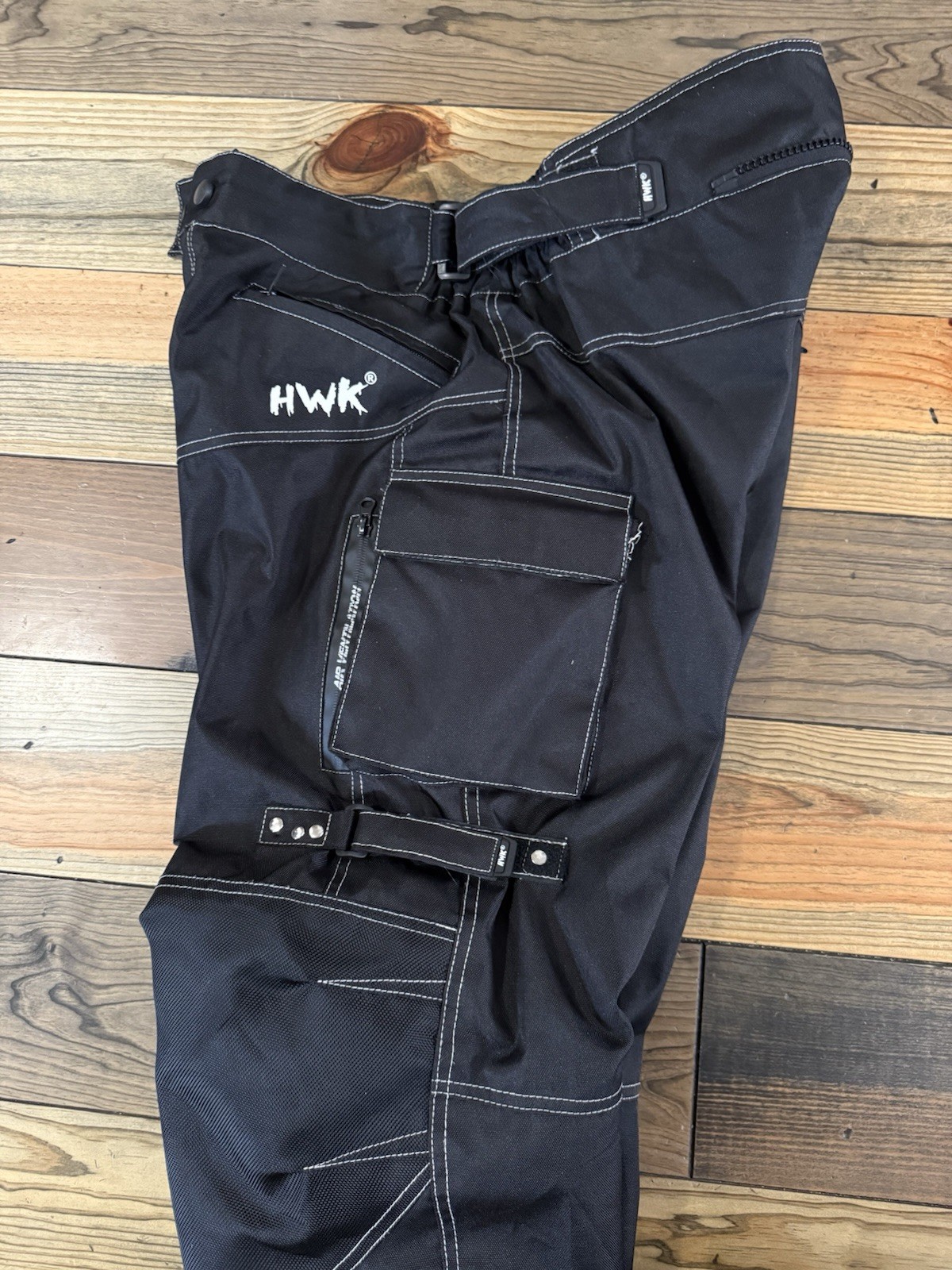 HWK Motorcycle Pants Air Vent Elastic Waistband Cordura Fabric CE Armor Mens XXL