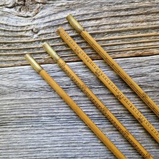 Antique English Beer Cask Gauging Rod | Partial 4-Section Set in Boxwood & Brass