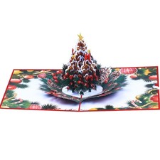 Intricate 3D Pinecones Greeting Card for Christmas and New Years Celebration
