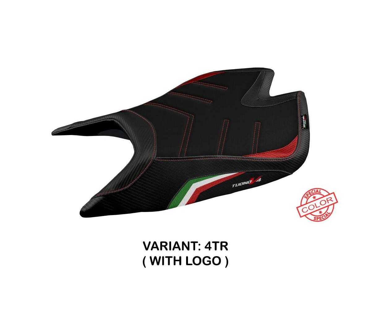 Seat cover Nashua SCol UGrip Tricolor TR+logo TPZ Aprilia Tuono V4 Fac 2021 2023