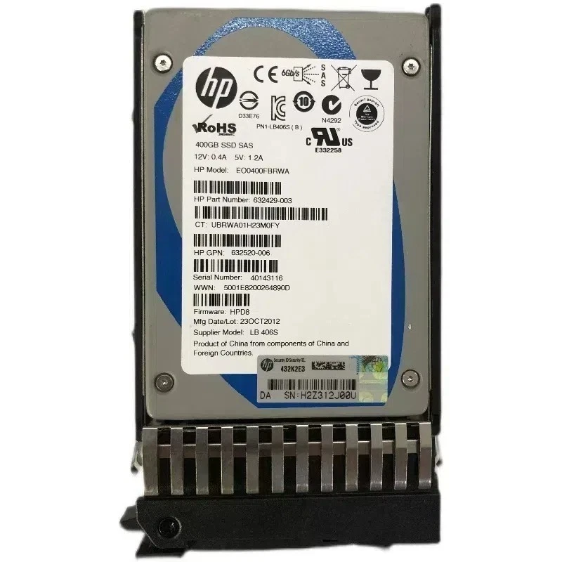 HPE Storage SAS 400GB 6G SFF 2.5" SLC SSD 632494-B21 632630-001 Hard Drives - Image 2 of 2