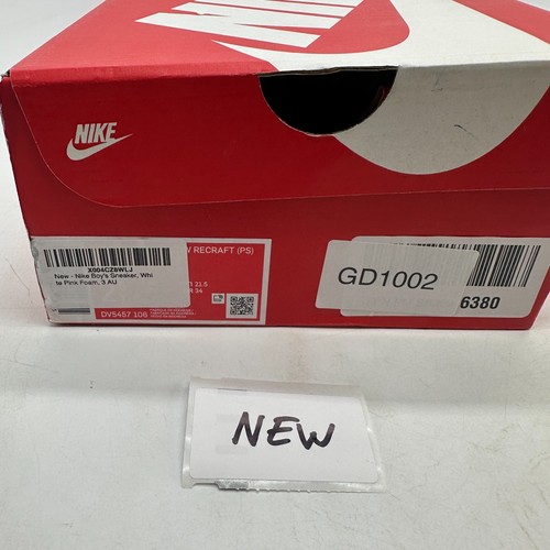Nike Court Borough Low Sneaker Athletic White Boys Size 2.5Y Lace-Up - Picture 8 of 8