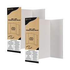 White Trifold Presentation Board 36" x 48" Pack of 2 Self-Adhesive Science ...