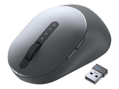 Dell Multi-Device Wireless-Maus MS5320W Grau - Bluetooth, USB-Dongle, 4000 DP...