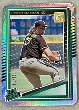 Boston Bateman 2025 Donruss Rated Prospect Die-Cut Green Holo #61/75 Padres