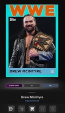 DIGITAL TOPPS WWE SLAM 2026 SUPER RARE SR ARCHIVES DREW MCINTYRE AQUA BASE