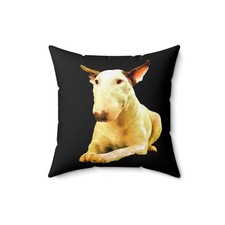 English Bull Terrier Spun Polyester Throw Pillow