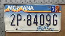 1998 Montana license plate 2P-8409G Cascade Ford Chevy Dodge 20705