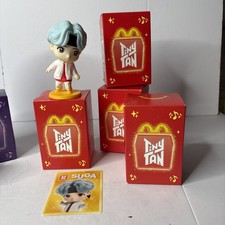 Set of 4 - McDonald's TinyTAN x BTS Encore Edition 10 Happy Meal New - SUGA