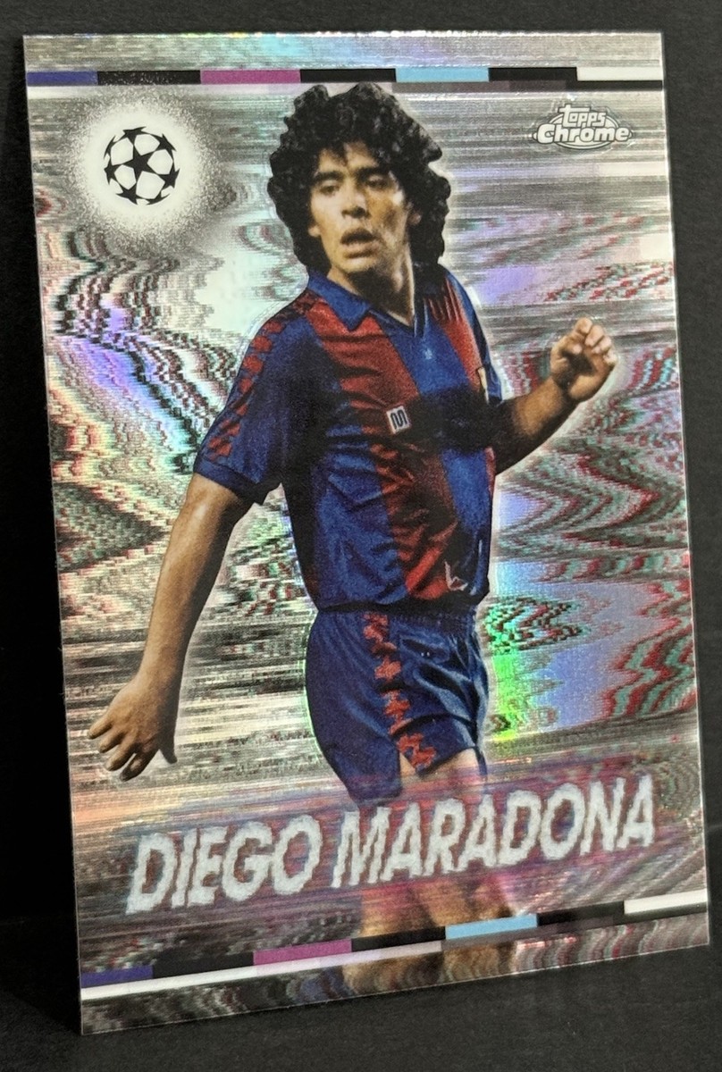 2023-24 Topps Chrome UCC Barcelona Diego Maradona White Noise Case