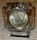 1923-S $1 Peace Silver Dollar in Display Case w/Stand