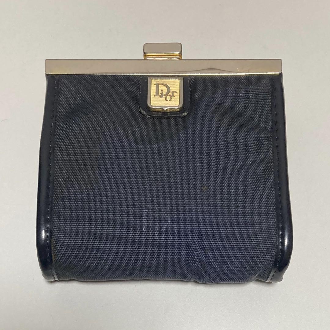 Christian Dior Trotter pattern clasp coin purse wallet vintage