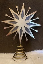 Gold-Tone,Mid-Century Modern Style Starburst Christmas Tree Topper,8points
