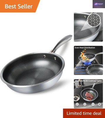 Fachmännisch gefertigte 24 cm Edelstahl Bratpfanne - Ideal zum Anbraten & Anbraten