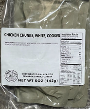 MRE U.S. Military Ready to Eat Meals Lot of 3 Main Dishes White Chicken Chunks