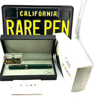 OMAS ITALIA 90 Fountain Pen  GREEN 18K Med FLEX nib Year 1990 NEW