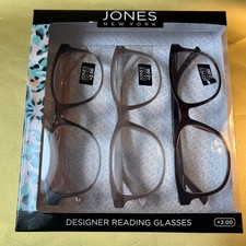JONES NEW YORK Designer Reading Glasses NEW 2.00, 3 PR PK free   