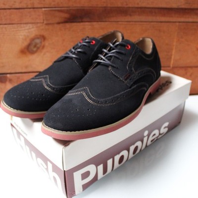 Hush Puppies Fowler EZ Dress Shoes Men's 13W Navy Blue Suede Wingtip Oxford  NEW | eBay