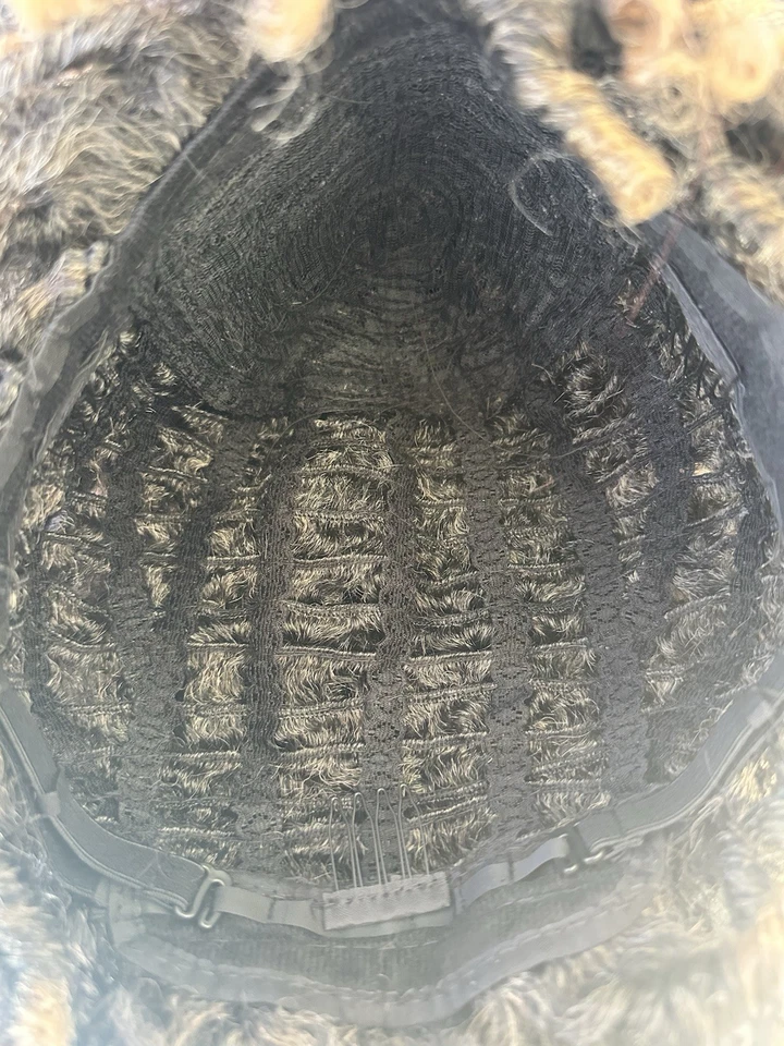 Peluca corta Dreadlock Twist marrón claro resaltada Foto 4 de 4