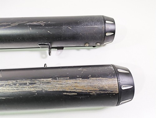 2012 Harley VRSCF Muscle V Rod Slip-On Exhaust Pipe Muffler Set - Picture 7 of 12