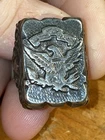 Vintage Mexican Biker Ring Eagle Signet Mens Sterling Silver 1930s 40s Sz10